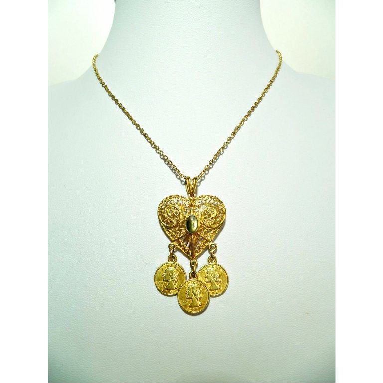 Μενταγιόν Φιλιγκρί Καρδιά ' - ' ΚΟΛΙΕ & ΜΕΝΤΑΓΙΟΝ